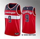 Men's Washington Wizards #9 Justin Champagnie Red Icon Edition Stitched Basketball Jersey Dzhi,baseball caps,new era cap wholesale,wholesale hats